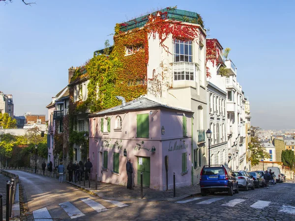 Paris Frankrike Oktober 2017 Höstlandskap Staden Eleganta Vackra Hus Gör — Stockfoto