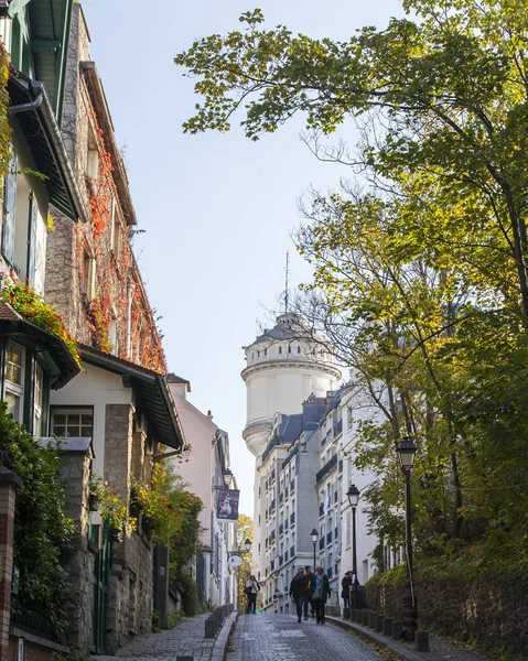 Paris Frankrike Oktober 2017 Höstlandskap Staden Eleganta Vackra Hus Gör — Stockfoto