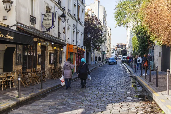 Paříž Francie Října 2017 Podzimní Městské Krajiny Krásné Stylové Domy — Stock fotografie