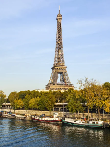 Paris Francia Octubre 2017 Paisaje Otoño Ciudad Sol Del Atardecer — Foto de Stock