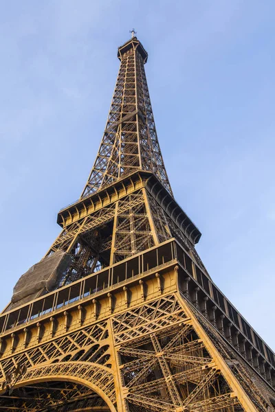 Paris Fransa Üzerinde Ekim 2017 Gün Batımı Eyfel Kulesi Arka — Stok fotoğraf