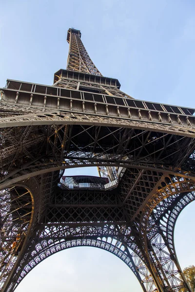 Párizs Franciaország Október 2017 Napnyugta Nap Világít Egy Töredéke Eiffel — Stock Fotó