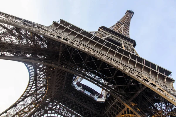 Paris Fransa Üzerinde Ekim 2017 Gün Batımı Eyfel Kulesi Arka — Stok fotoğraf