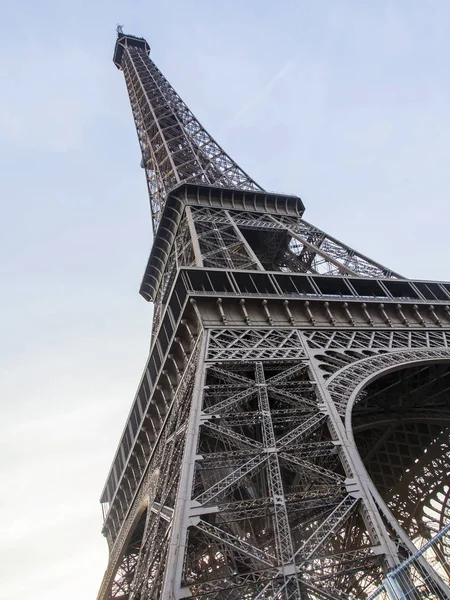 Párizs Franciaország Október 2017 Napnyugta Nap Világít Egy Töredéke Eiffel — Stock Fotó