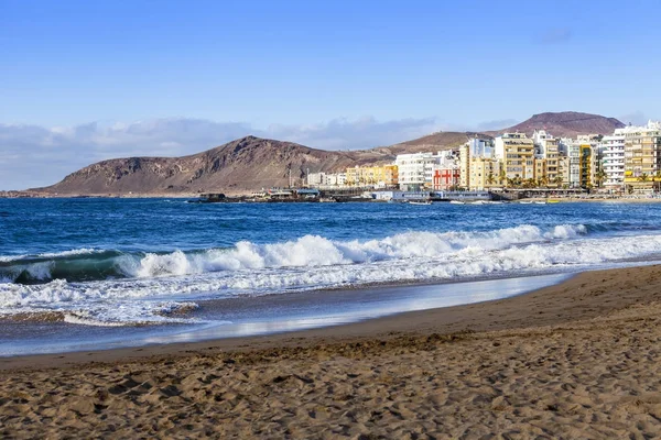 Las Palmas Gran Canaria España Enero 2018 Sol Invierno Ilumina — Foto de Stock