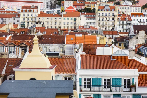 Lissabon Portugal Januari 2018 Rode Daken Van Oude Stad Zijn — Stockfoto