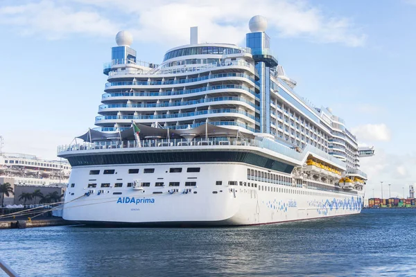 Las Palmas Gran Canaria Spain January 2018 Cruise Ship Moored — Stock Photo, Image