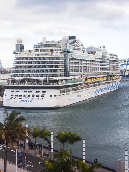 Las Palmas Gran Canaria Spagna Gennaio 2018 Nave Crociera Ormeggiata — Foto Stock