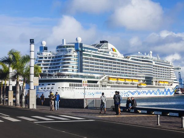 Las Palmas Gran Canaria Spagna Gennaio 2018 Nave Crociera Ormeggiata — Foto Stock