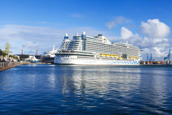 Las Palmas Gran Canaria Espagne Janvier 2018 Bateau Croisière Est — Photo