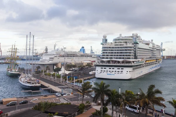 Las Palmas Gran Canaria Espagne Janvier 2018 Bateau Croisière Est — Photo