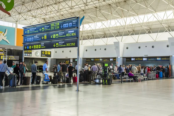 Las Palmas Gran Canaria Spanje Januari 2018 Passagiers Verwachten Vlucht — Stockfoto