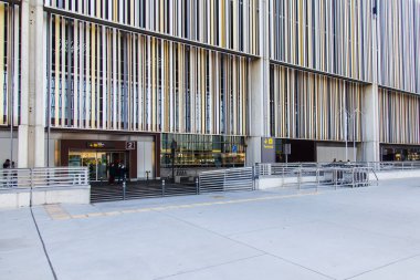 Las Palmas de Gran Canaria, İspanya, üzerinde 12 Ocak 2018. Bir cephe Havaalanı terminali bilir