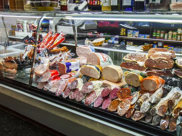 Las Palmas Gran Canaria Espanha Janeiro 2018 Várias Delicadezas Carne — Fotografia de Stock
