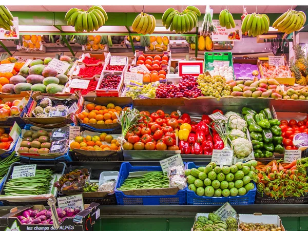 Las Palmas Gran Canaria Espagne Janvier 2018 Divers Légumes Fruits — Photo