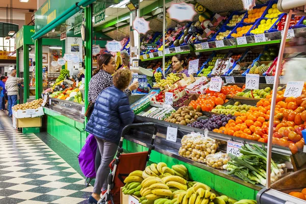 Las Palmas Gran Canaria España Enero 2018 Varias Verduras Frutas —  Fotos de Stock