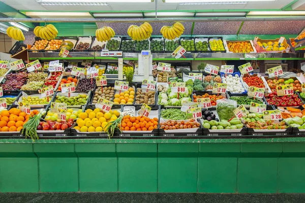 Las Palmas Gran Canaria Espagne Janvier 2018 Divers Légumes Fruits — Photo