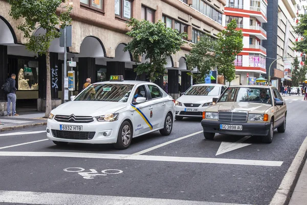 Las Palmas Gran Canaria Spain January 2018 Cars City Street — Stock Photo, Image