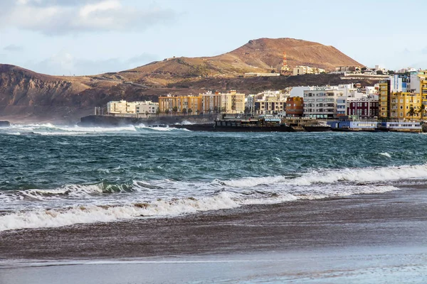 Las Palmas Gran Canaria España Enero 2018 Sol Invierno Ilumina — Foto de Stock