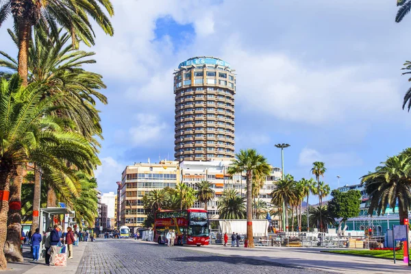 Las Palmas Gran Canaria Espanha Janeiro 2018 Edifícios Modernos Fazem — Fotografia de Stock