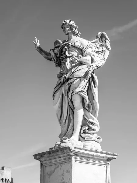 Rzym Włochy Dniu Marca 2017 Starożytne Rzeźby Anioła Most Dla — Zdjęcie stockowe
