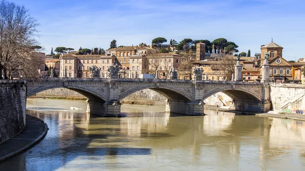 Rom Italien März 2017 Ein Blick Auf Den Tiber Und — Stockfoto