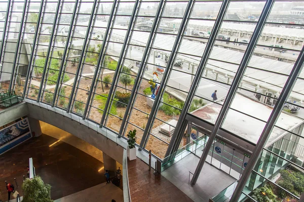 Nice France March 2018 View Outdoor Panoramic Glassing Terminal Airport — Stock Photo, Image