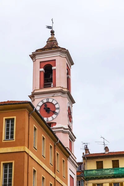 Nice França Março 2018 Torre Relógio Cidade Velha — Fotografia de Stock