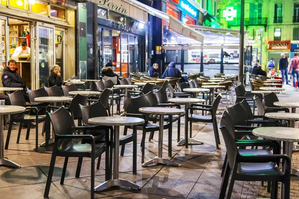 Marseille France Марта 2018 Маленькие Столики Уличного Кафе Исторической Части — стоковое фото