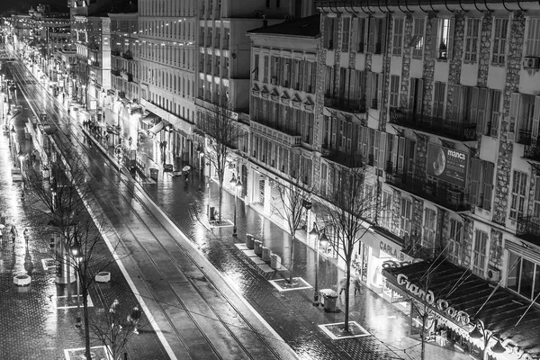 Nice Francia Marzo 2018 Calle Principal Avenida Jean Medecin Está — Foto de Stock