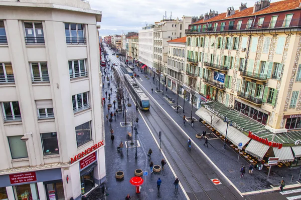 Nice Francia Marzo 2018 Calle Principal Avenida Jean Medecin Sello — Foto de Stock