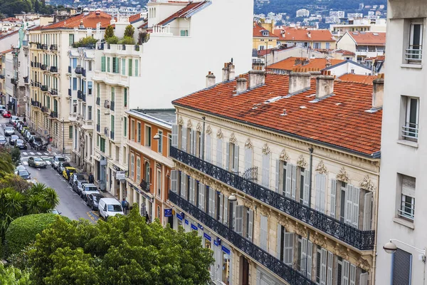 Nice Francia Marzo 2018 Edificios Típicos Estilo Provenzal Forman Atractivo — Foto de Stock