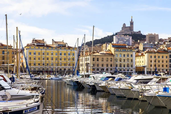 Marseille France Den Mars 2018 Båter Båter Fortøyes Den Gamle – stockfoto