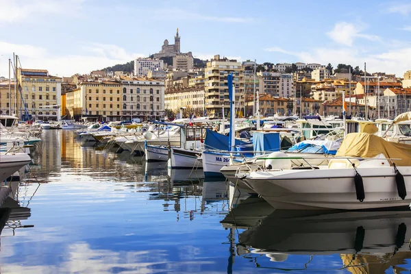 Marseille Frankrike Den Mars 2018 Yachter Och Båtar Förtöjda Gamla — Stockfoto