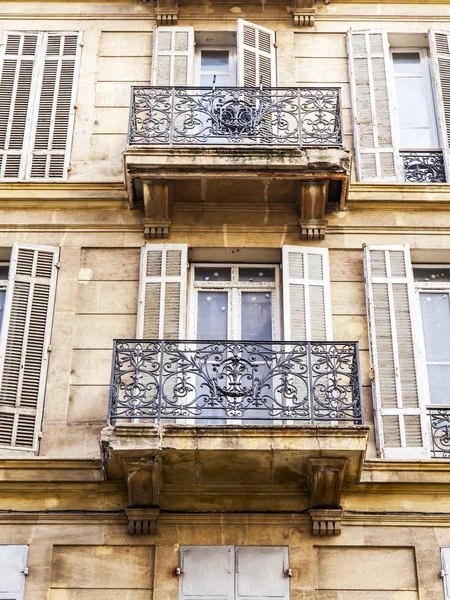 Marseille France March 2018 Sun Lights Facade Ancient Building Historical — Stock Photo, Image