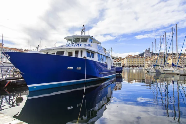 Marseille Frankrike Den Mars 2018 Många Yachter Och Båtar Förtöjda — Stockfoto