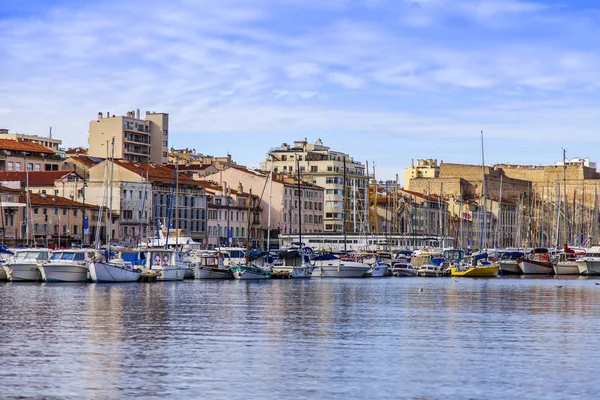 Marseille Frankrike Den Mars 2018 Många Yachter Och Båtar Förtöjda — Stockfoto