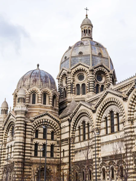Marseille Franz März 2018 Die Kathedrale Neobyzantinischer Stil Überragt Die — Stockfoto