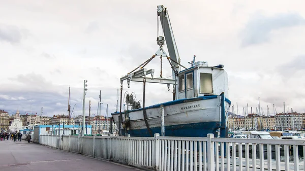 Marseille Franz März 2018 Schiffe Liegen Alten Stadthafen Der Den — Stockfoto