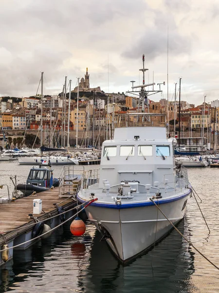 Marseille Francia Marzo 2018 Sol Puesta Del Sol Ilumina Numerosos — Foto de Stock