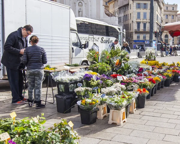 Marseille Franciaország Március 2018 Különböző Virágok Növények Szakszervezetek Találhatók Hagyományos — Stock Fotó