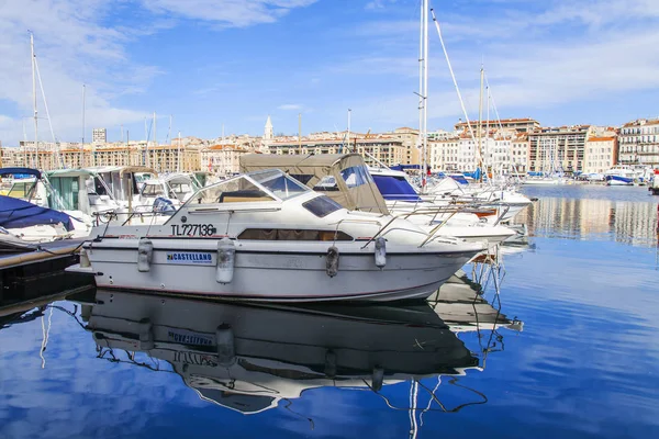 Marseille Franz März 2018 Zahlreiche Jachten Und Boote Liegen Alten — Stockfoto