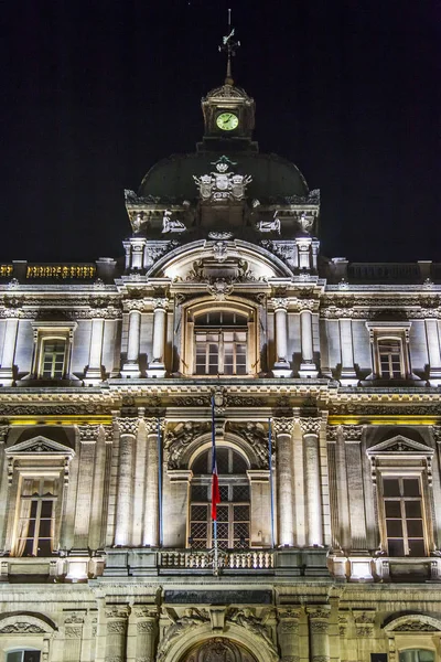 Marseille Francia Marzo 2018 Edificio Prefectura Está Bellamente Iluminado Con — Foto de Stock