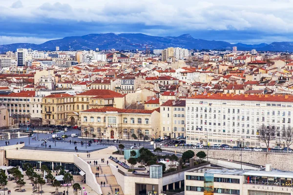Marseille Frankrijk Maart 2018 Een Schilderachtig Panoramisch Uitzicht Van Stad — Stockfoto