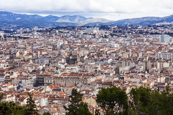 Marseille Frankrijk Maart 2018 Een Schilderachtig Panoramisch Uitzicht Stad Vanaf — Stockfoto