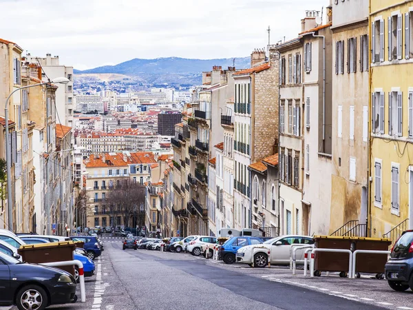 Marseille Frankrijk Maart 2018 Gebouwen Van Traditionele Architectuur Maken Een — Stockfoto