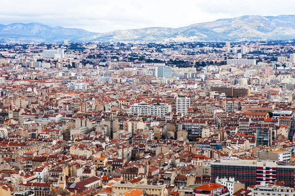 Marseille Frankrijk Maart 2018 Een Schilderachtig Panoramisch Uitzicht Stad Vanaf — Stockfoto