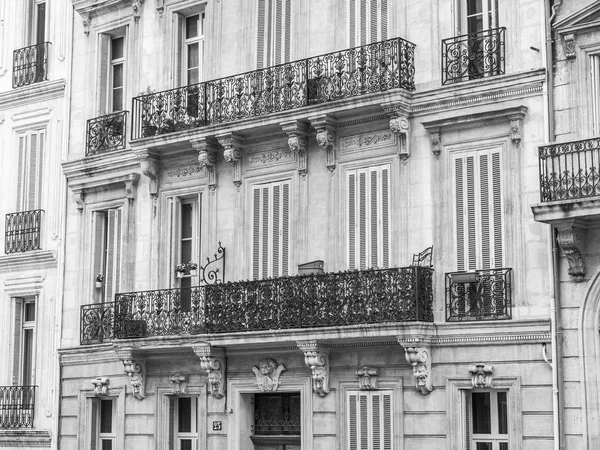 Marseille France March 2018 Sun Lights Facade Old Building Historical — Stock Photo, Image