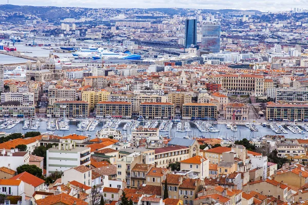 Marseille France March 2018 Picturesque Panoramic View City Survey Platform — Stock Photo, Image