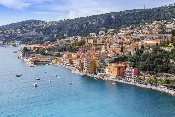 Villefranche Sur Mer France Março 2018 Uma Vista Uma Baía — Fotografia de Stock